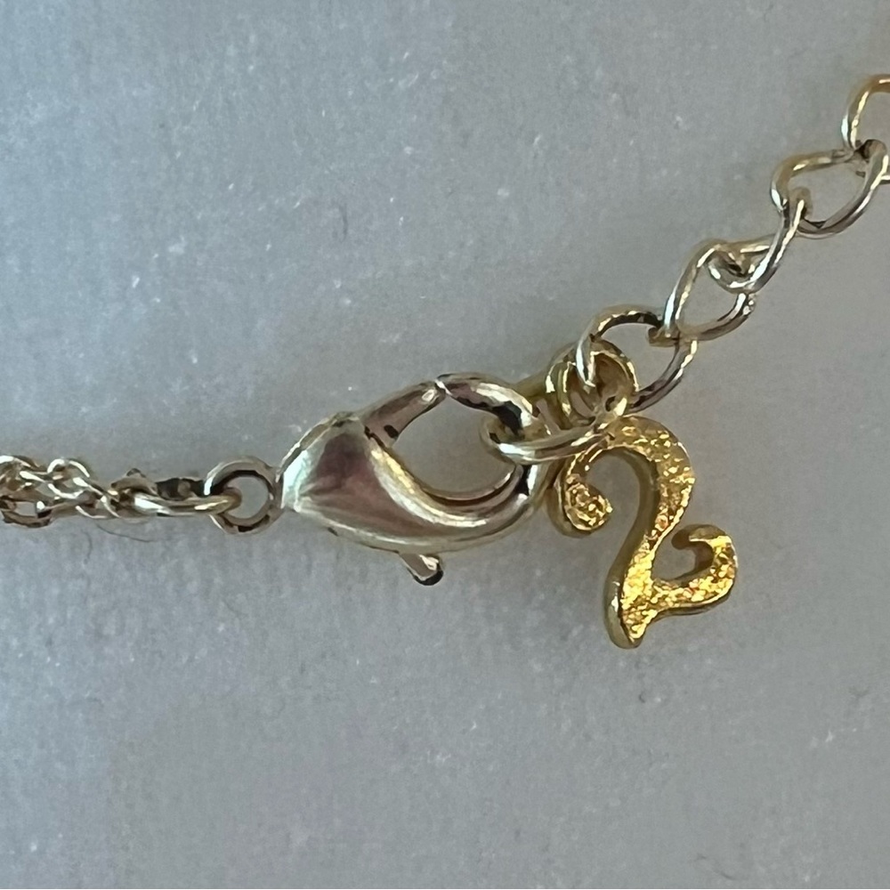 Gold tone costume double layer cresent moon adjustable necklace - Picture 7 of 7